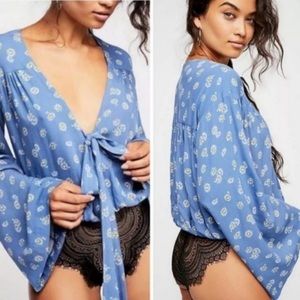 Free People Floral Bodysuit